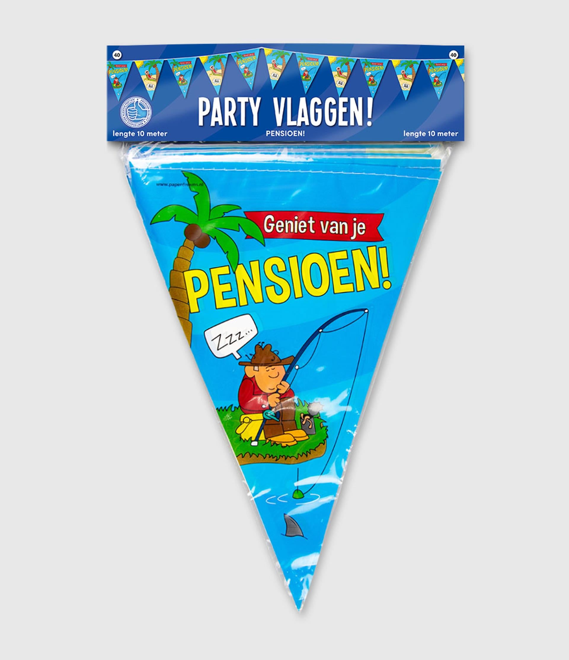 Paperdreams Party-Flagge-Ruhestand-Cartoon