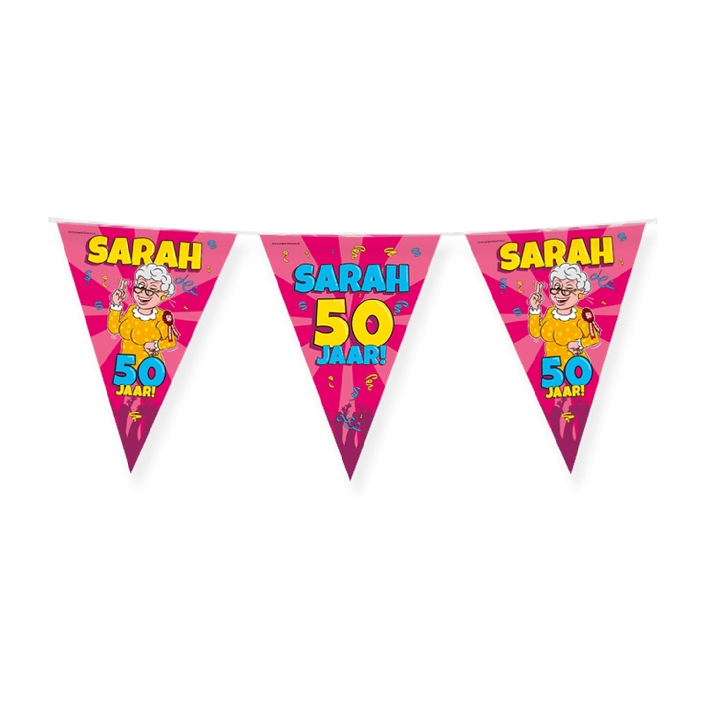 Paperdreams Partyfahne – Sarah-Cartoon