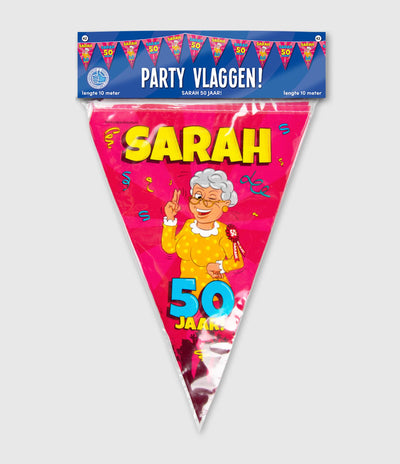 Paperdreams Partyfahne – Sarah-Cartoon