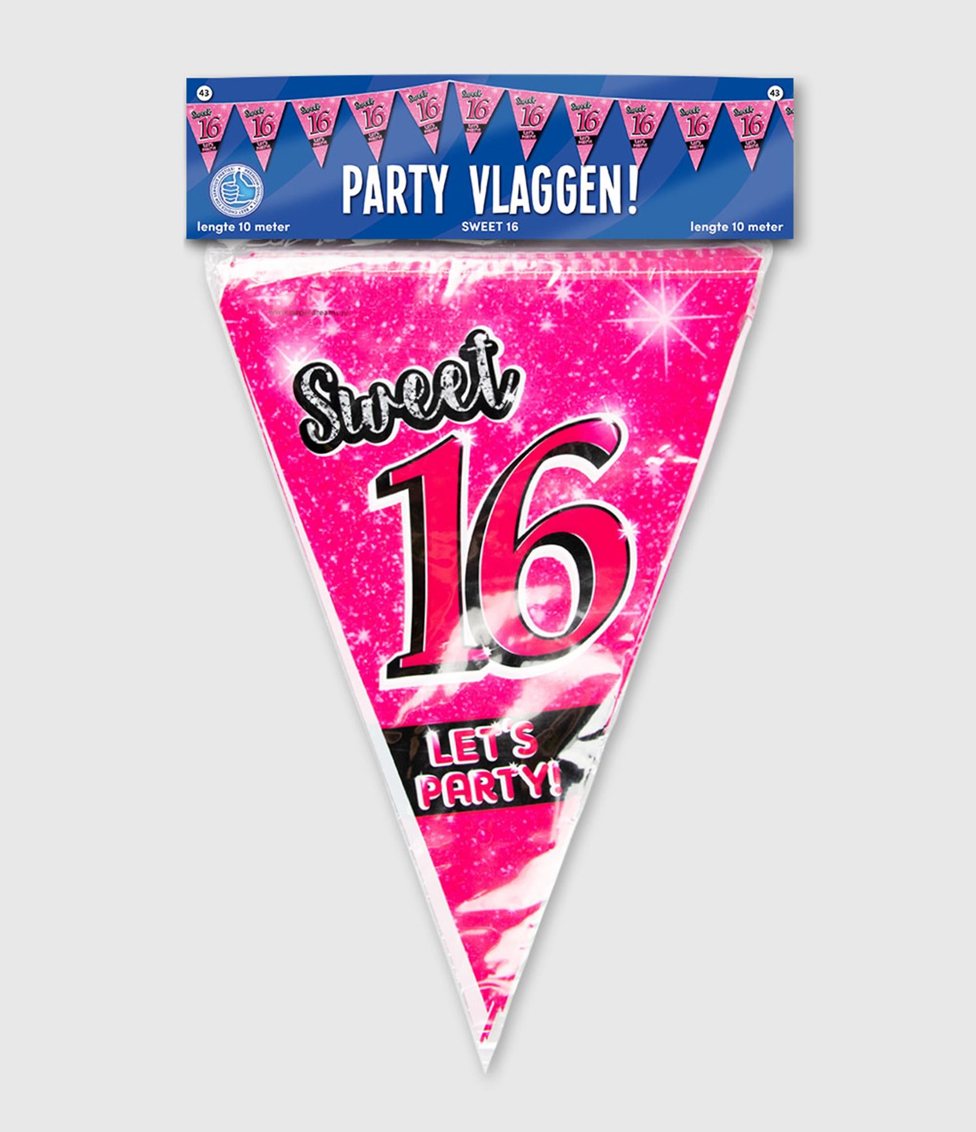 Paperdreams Partyfahne – Sweet 16