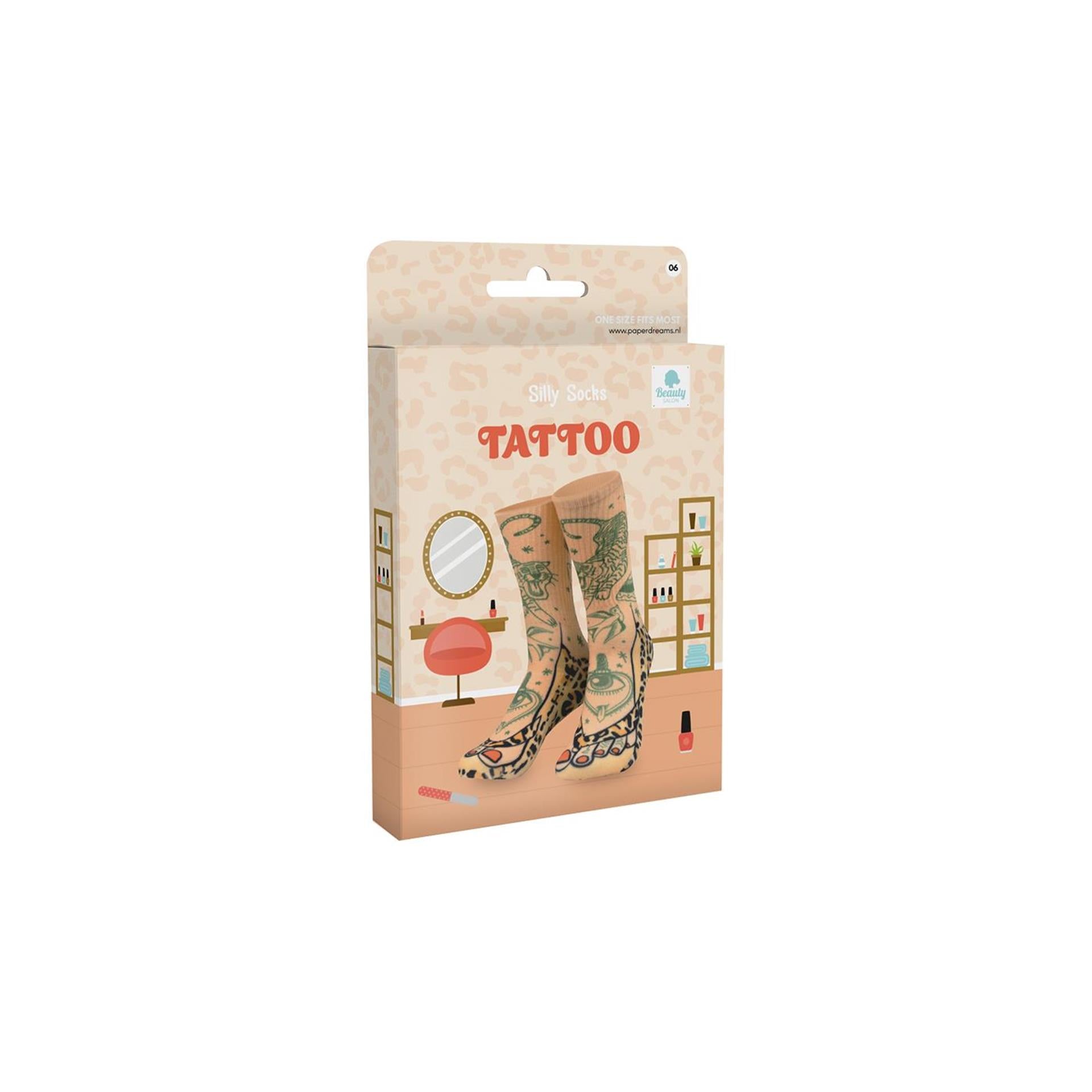 Paperdreams alberne Socken – Tattoo