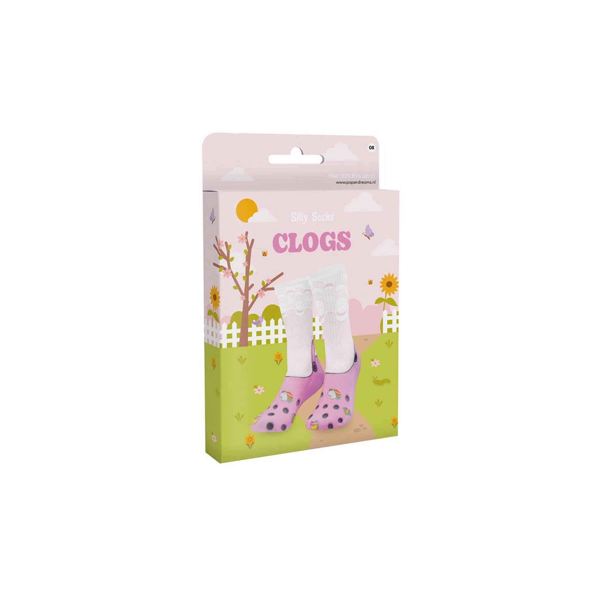 Paperdreams lustige Socken – Clogs