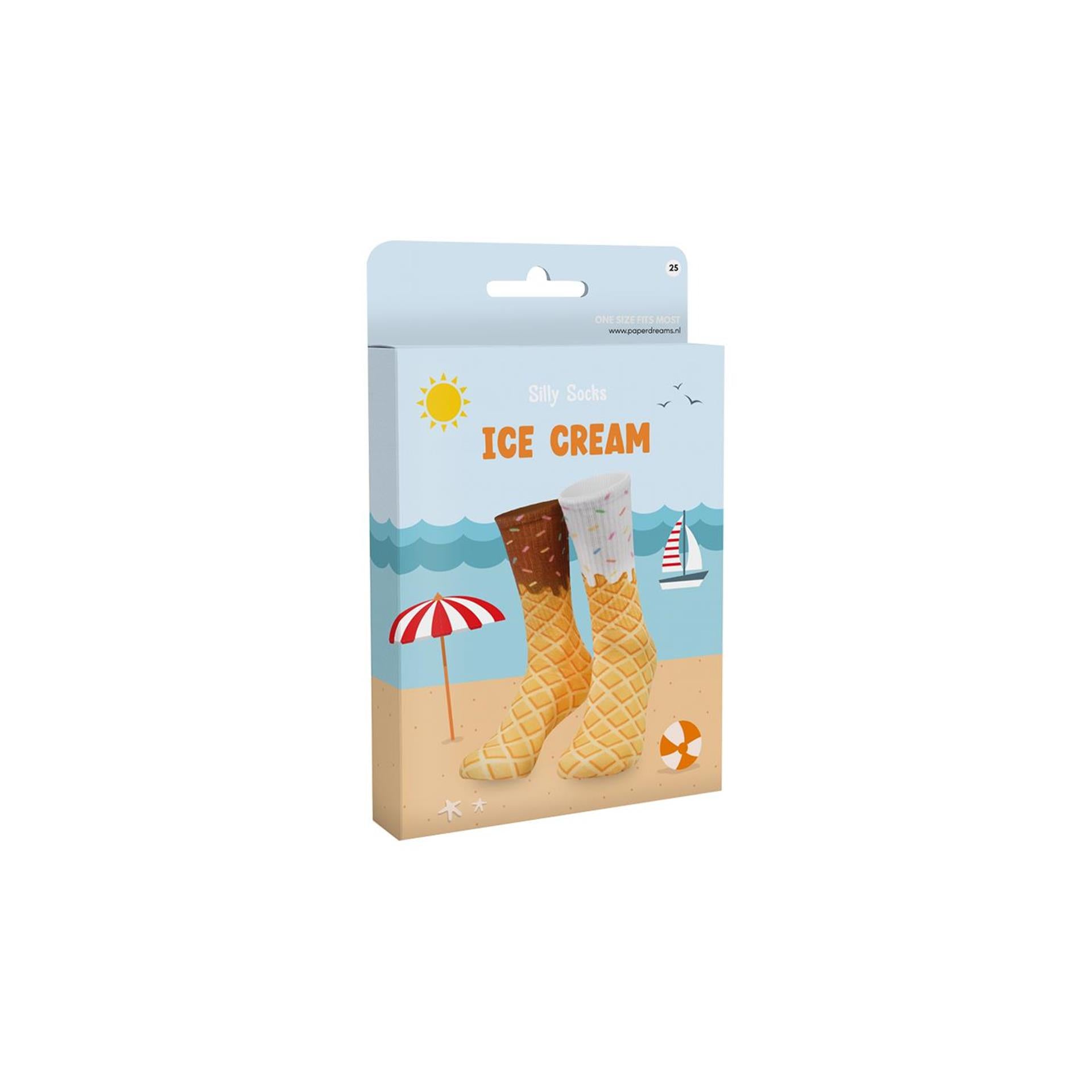 Paperdreams alberne Socken Eiscreme