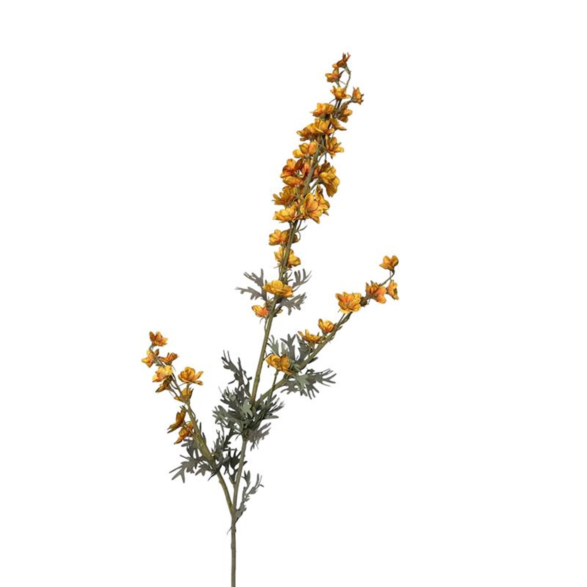Künstlicher Delphinum-Zweig aus der Roberts-Kollektion, 85 cm, ockergelb