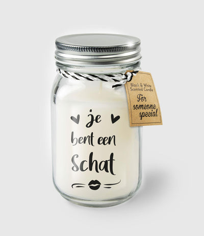 Paperdreams Duftkerze im Glas – Du bist ein Schatz