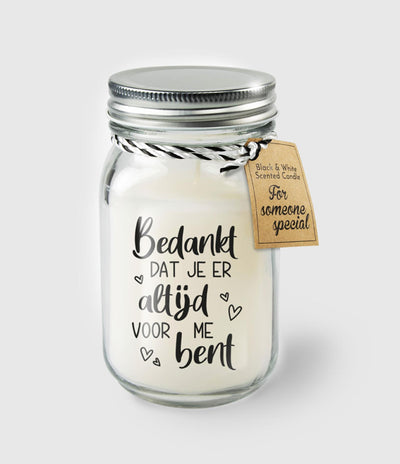 Duftkerze von Paperdreams im Glas – vielen Dank