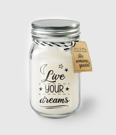 Paperdreams Duftkerze im Glas – leben Sie Ihre Träume