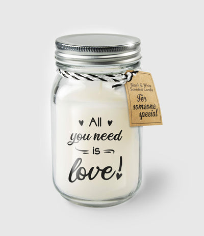 Paperdreams Duftkerze im Glas – Alles was Sie brauchen ist Liebe