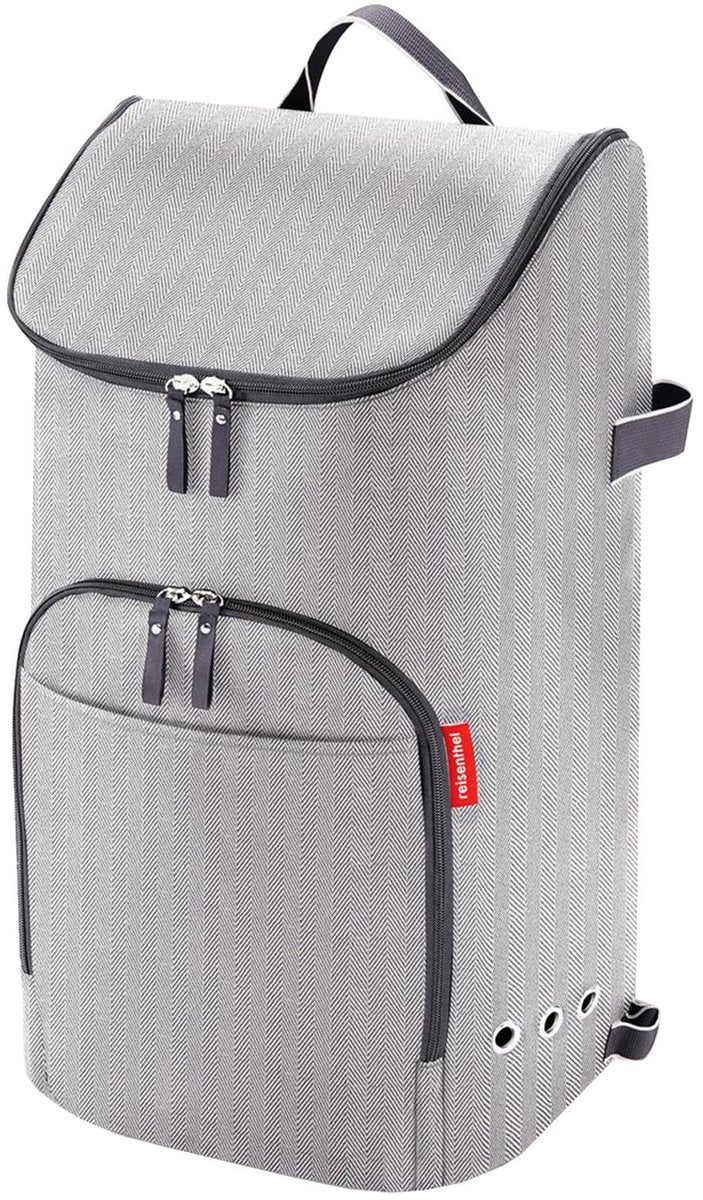 Reisenthel City Cruiser Bag Tasche für Einkaufstrolley – 45l – Fischgrätengrau Hellgrau
