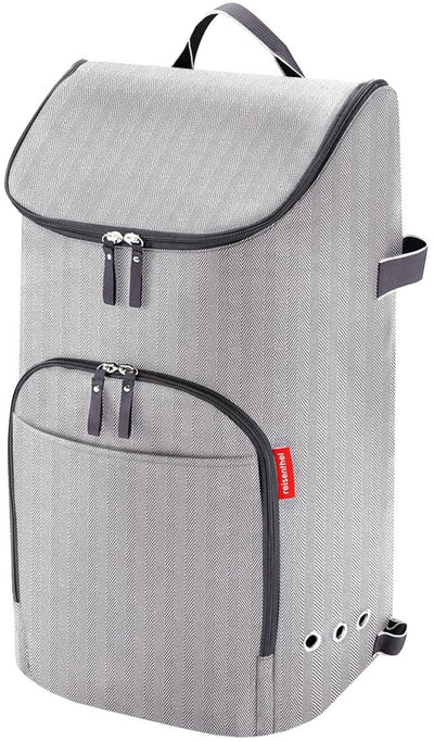 Reisenthel City Cruiser Bag Tasche für Einkaufstrolley – 45l – Fischgrätengrau Hellgrau