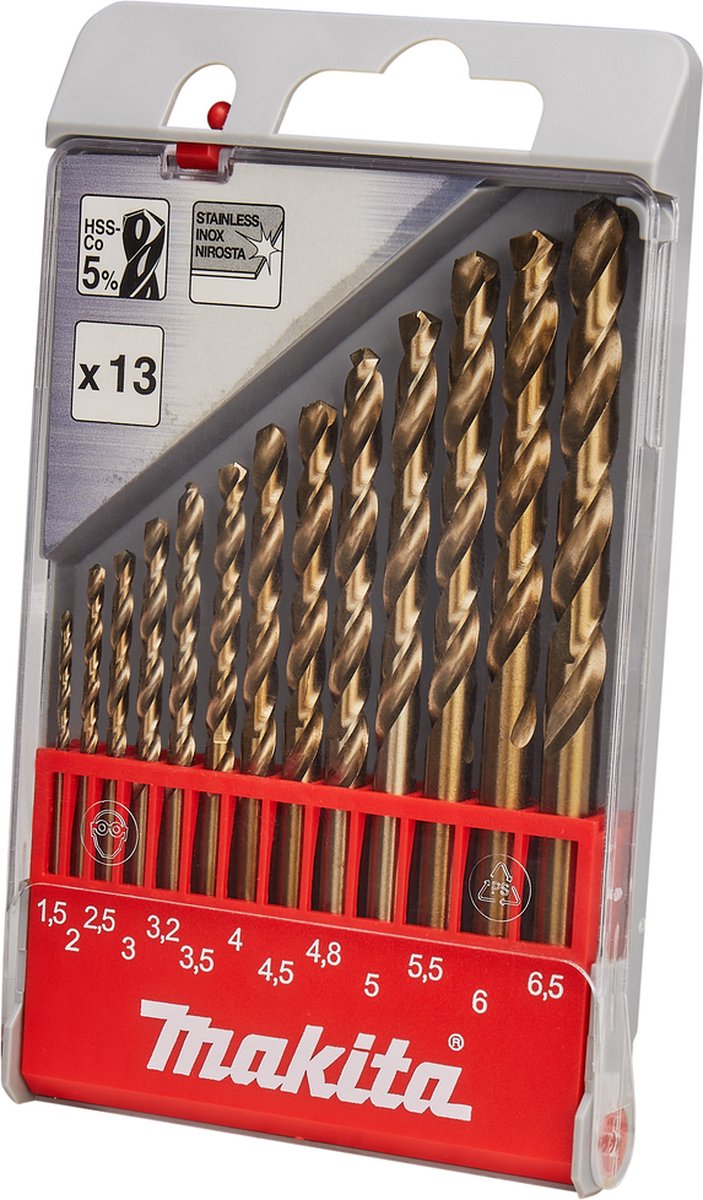 Makita Metallbohrer-Set HSS-CO 13-teilig – D-57180