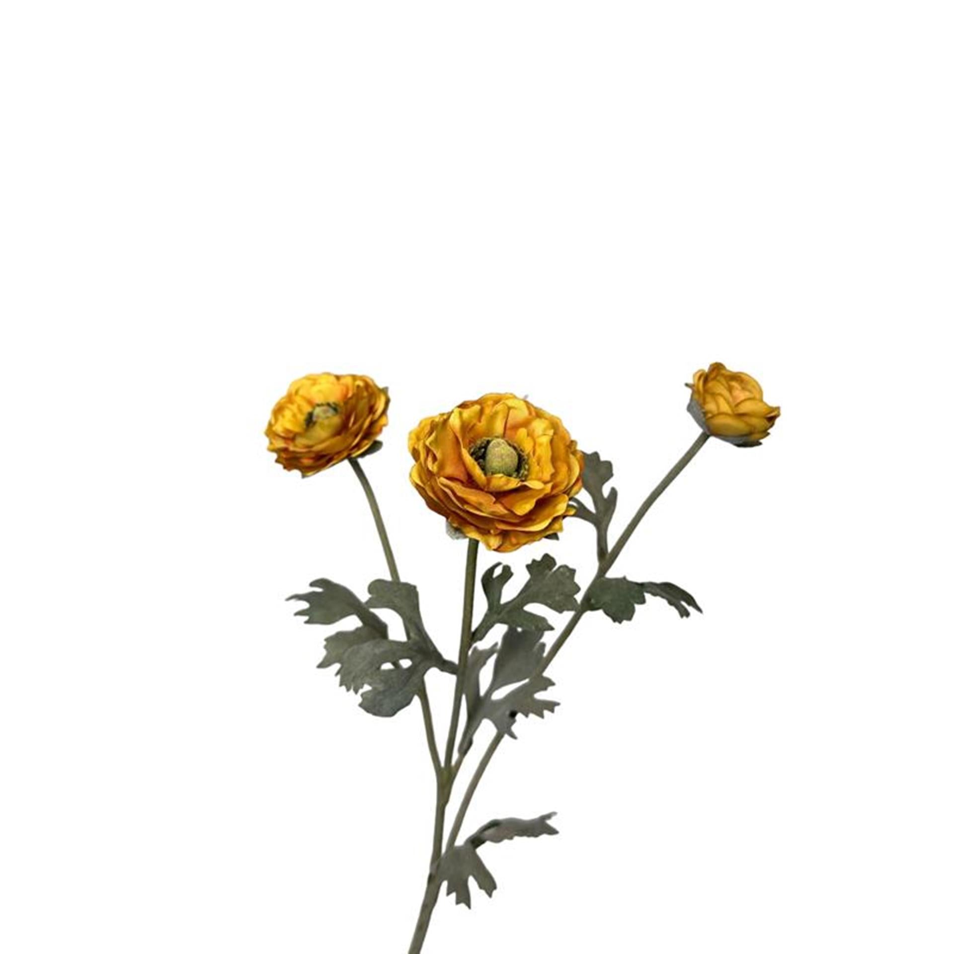 Roberts Collection Kunstblume Ranunkel 48 cm ockergelb