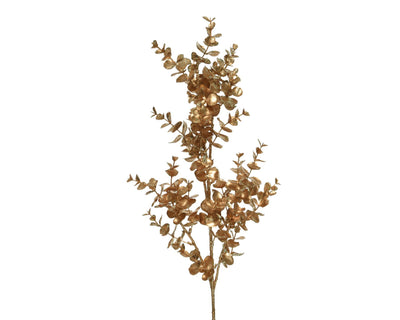 Decoris künstlicher Zweig Eukalyptus h72cm gold glitzernd