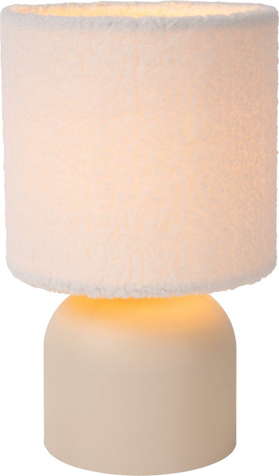 Lucide Woolly - Tischlampe - ø 16 cm - 1xe14 - Beige - Japandi