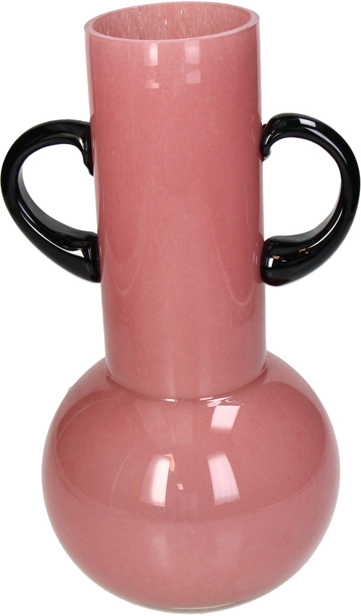 HD Collection Vase aus Glas, Burgunderrot, 19 x 15,5 x 29,5 cm