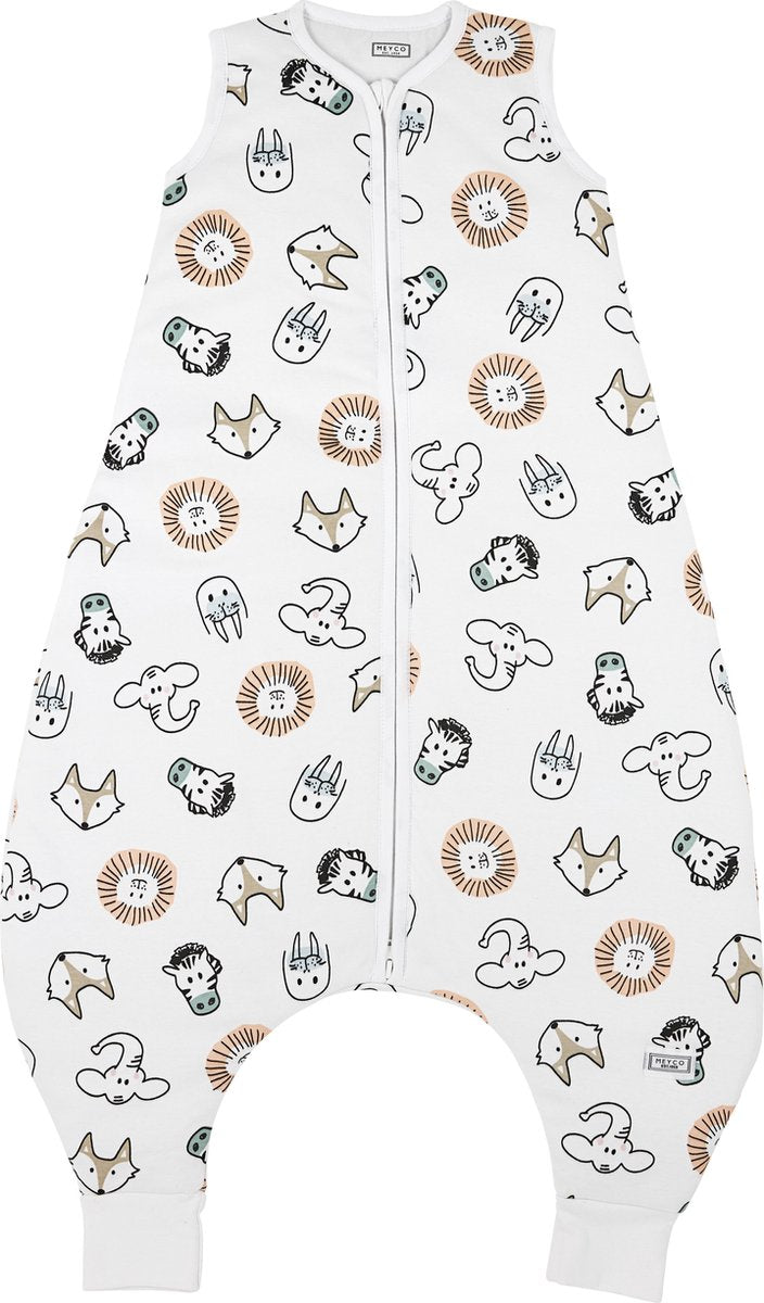 Meyco Baby Animal Baby Winter-Schlafoverall-Pullover – mehrfarbig – 80 cm – 2,0 Tog