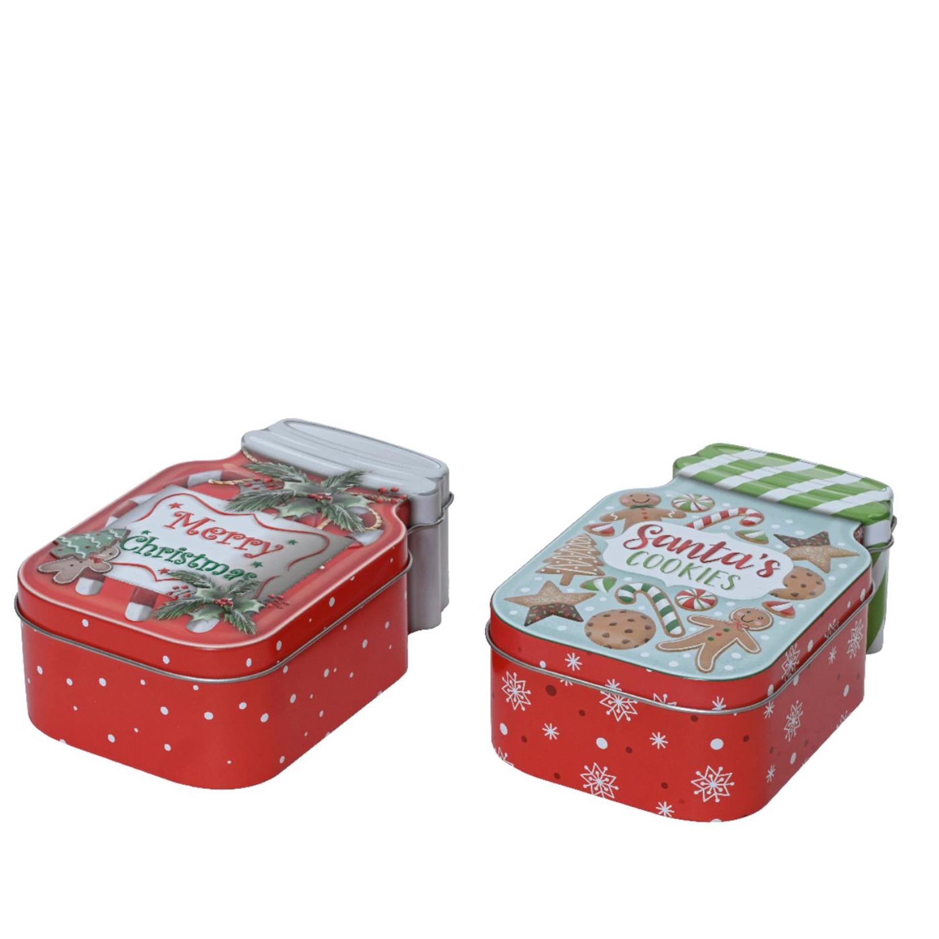Decoris Weihnachts-Aufbewahrungsdose 15 x 9,6 x 5,3 cm