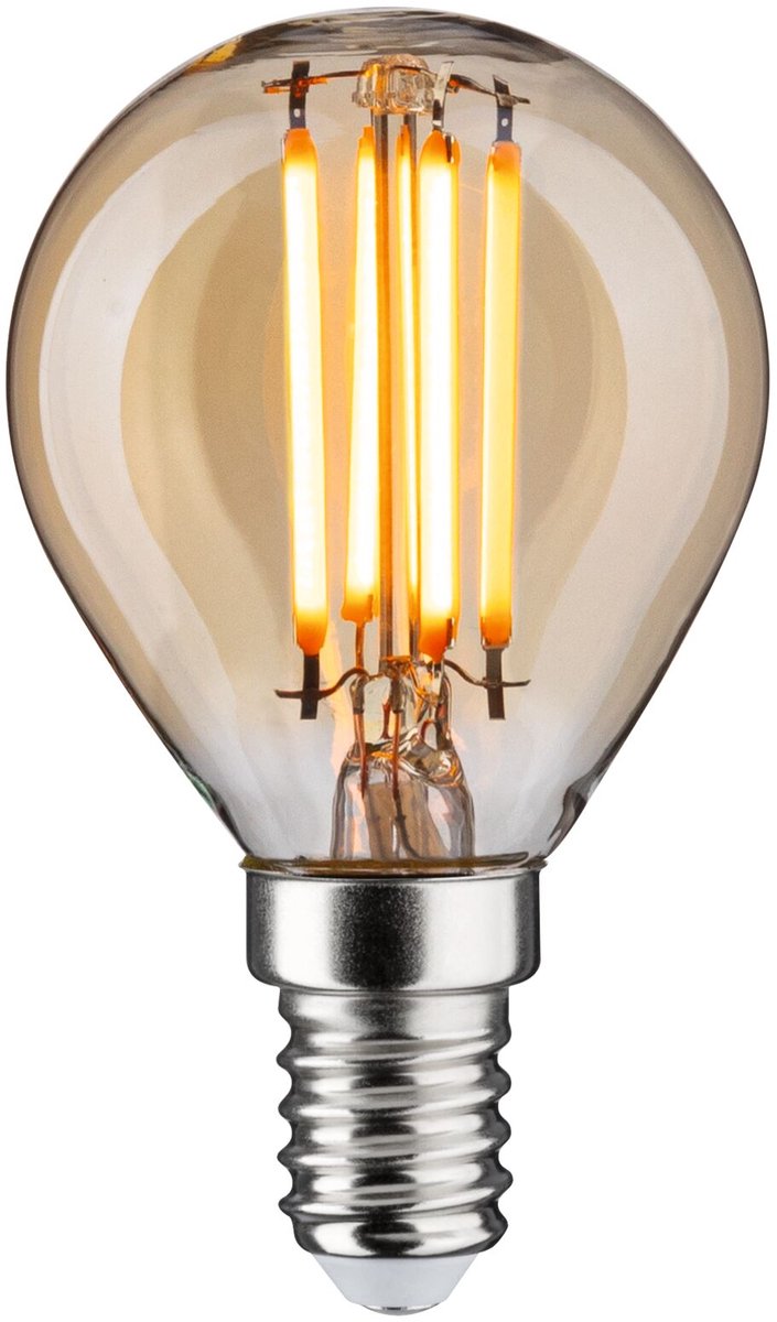 Paulmann 1879 Filament 230 V 3-Stufen-Dimm-LED-Kugellampe E14 3-Stufen-Dimmung 450lm 4,9W 1800K Dimmbar Gold