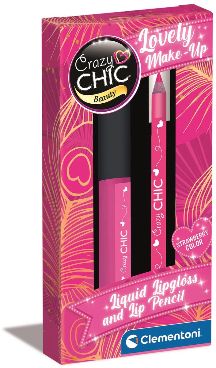 Clementoni Crazy Chic Lipgloss und Lip Liner Strawberry