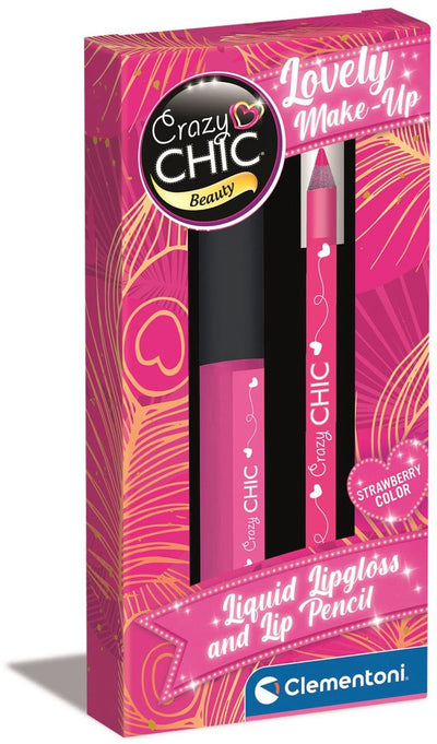 Clementoni Crazy Chic Lipgloss und Lip Liner Strawberry