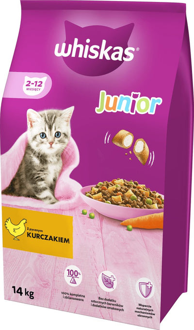 Whiskas Junior - Huhn - 14 kg - für Kätzchen - mit Milch