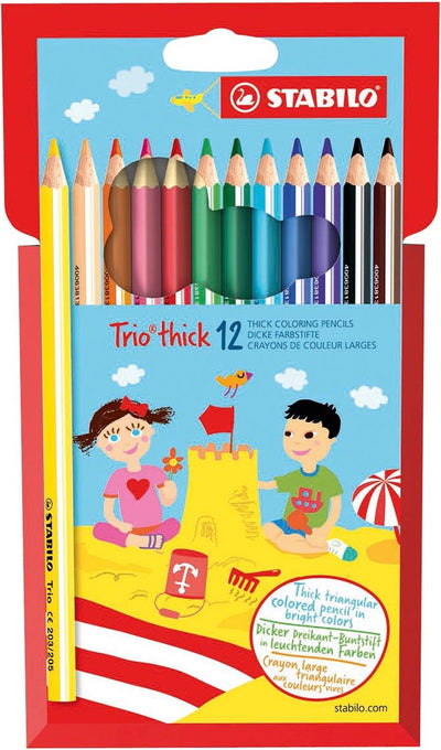 Stabilo Buntstifte Trio dick 203 Kartonetui mit 12 Farben | 1 Stk