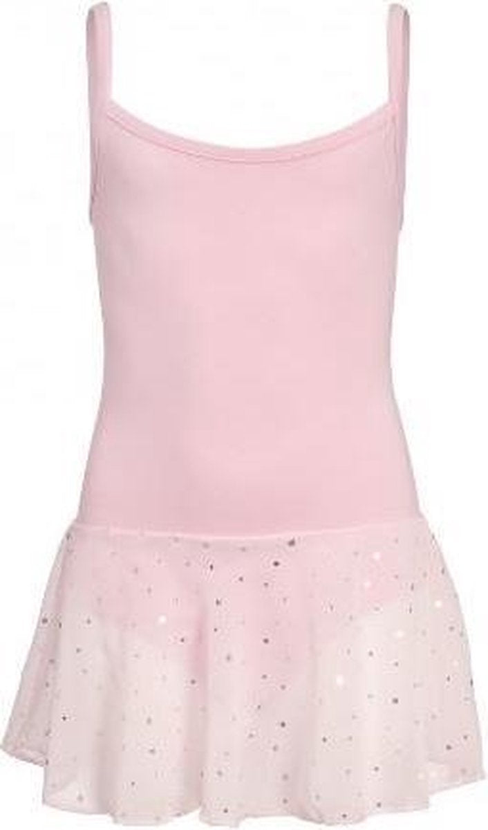 Papillon-Trikot für Mädchen, Größe 104 – Spaghettiträger-Trikot – mit Glitzer – rosa