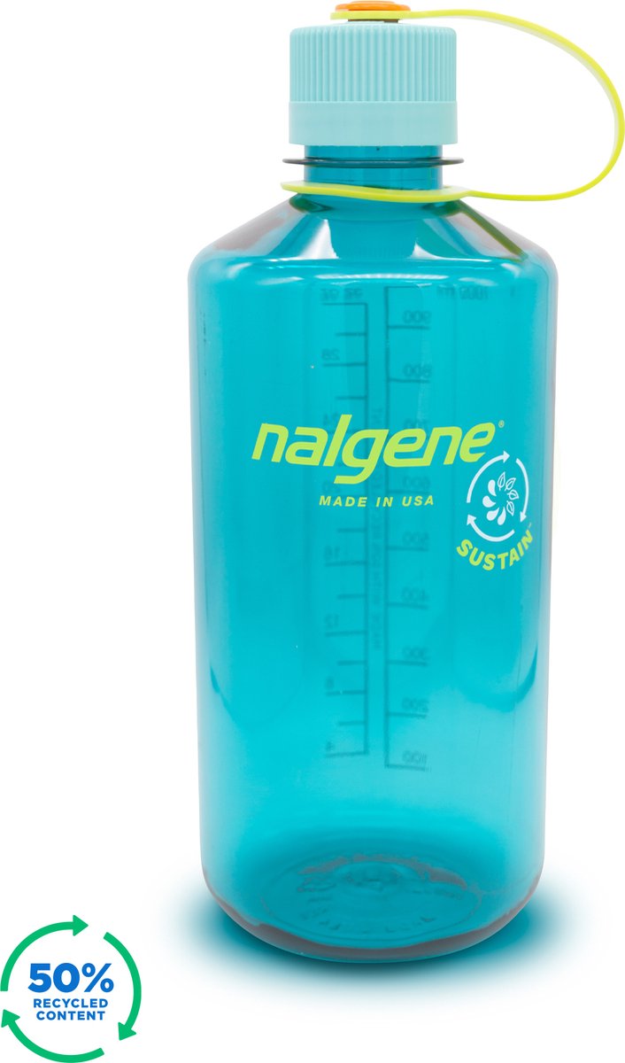 Nalgene – Enghalsflasche – Trinkflasche – Wasserflasche – auslaufsicher – 1000 ml – BPA-frei – nachhaltig – himmelblau
