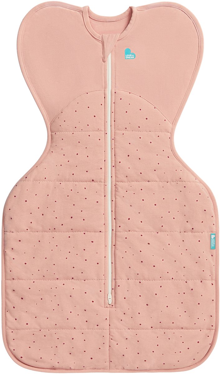 Love to dream™ Babyschlafsack swaddle up™ – Pucken – Baby 0–3 Monate – 3,5–6 kg – Winter – 2,5 Tog – Rosenkiesel