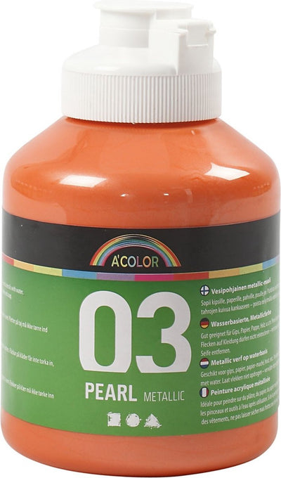 A-Color Acrylfarbe Metallic, Metallic, Orange, 500 ml 1 Flasche