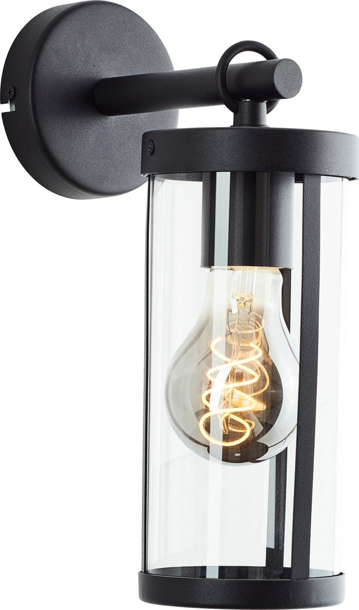 Brilliant Sidney – Außenwandleuchte – E27 1 x 20 W – IP44 – Schwarz