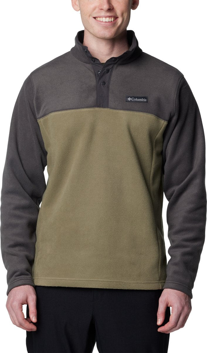 Columbia Steens Mountain™ Half Snap II Herren-Outdoor-Pullover – Steingrün, Hai – Größe S