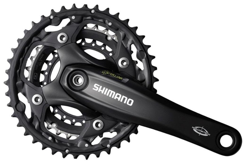 Shimano Kurbel 3x10 Geschwindigkeit Deore FC-M522 Octalink mit 175-mm-Kurbelarm 42 x 32 x 24 t Schwarz