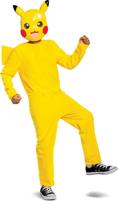 Verkleidung Jakks Pacific – klassisches Pokémon-Pikachu-Kostüm für Kinder – 110 128 (4–6 Jahre)
