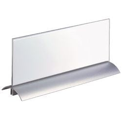 Tisch-Namensschild Deluxe, langlebig, 8203 Acryl-Aluminium, 105 x 297 mm