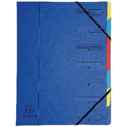Sortiermappe Exacompta 54072e 7 Fächer A4 blau