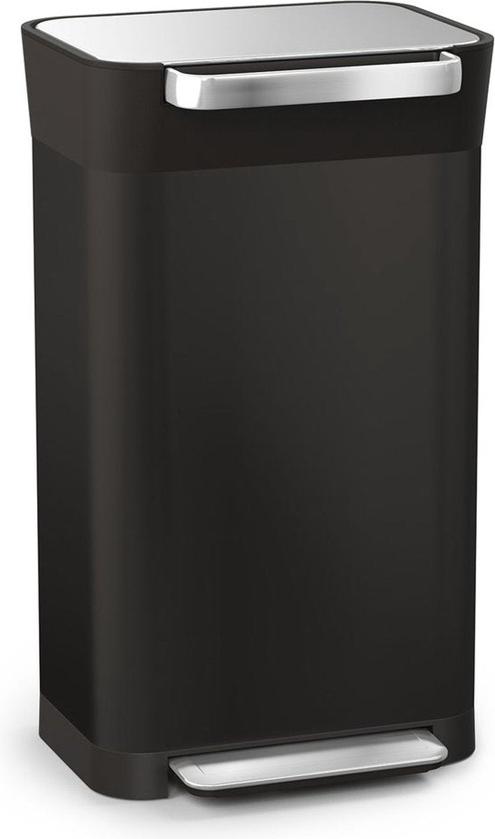 Joseph Joseph - Titan Abfallbehälter 30 Liter - Edelstahl - Schwarz