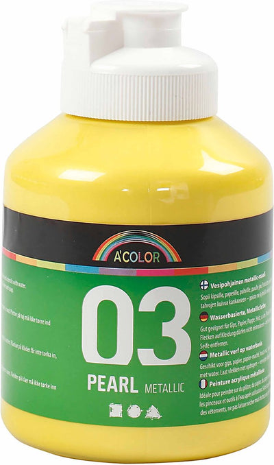 A-Color Acrylfarbe Metallic, Metallic, Gelb, 500 ml 1 Flasche
