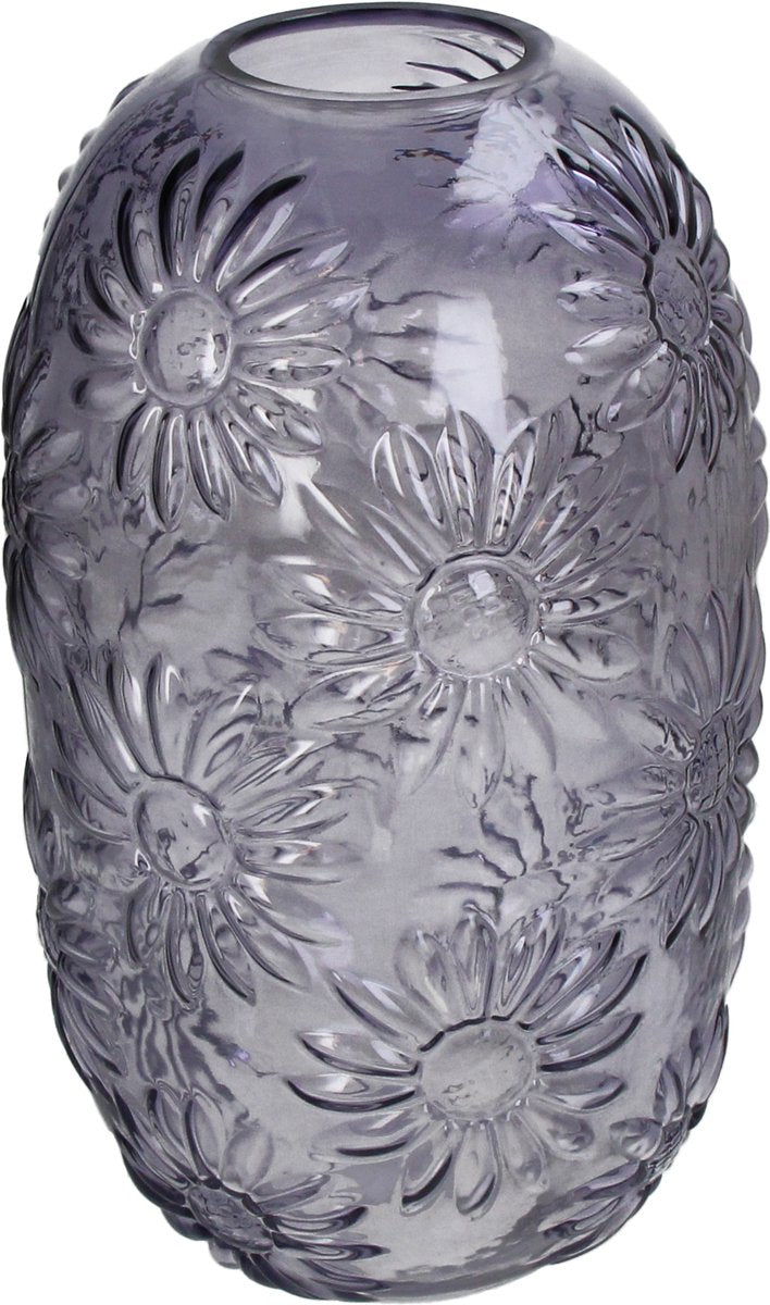 HD Collection Vase Glas Lila 19x19x33,5cm