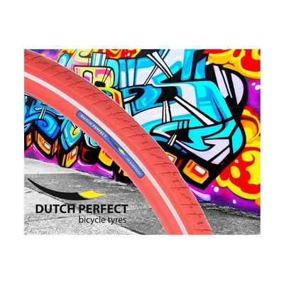 Niederländische Reifen von Niederländisch perfekt 28 x 1,40 40-622mm Anti-Leak Rot mit Reflexion