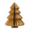 Decoris Weihnachtsanhänger Weihnachtsbaum Papier beige 15cm