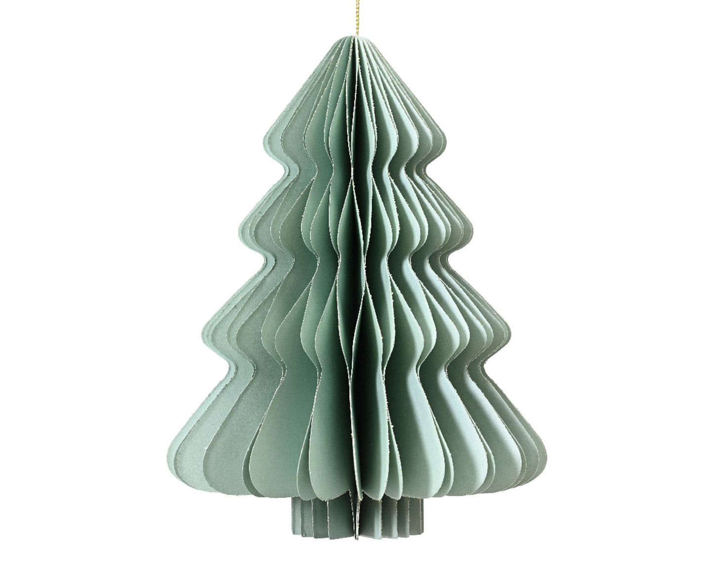Decoris Weihnachtsanhänger Weihnachtsbaum Papier grün 15cm