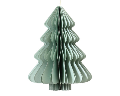 Decoris Weihnachtsanhänger Weihnachtsbaum Papier grün 15cm