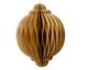 Decoris Weihnachtsanhänger aus Papier in Zwiebelform, beige, H15 cm