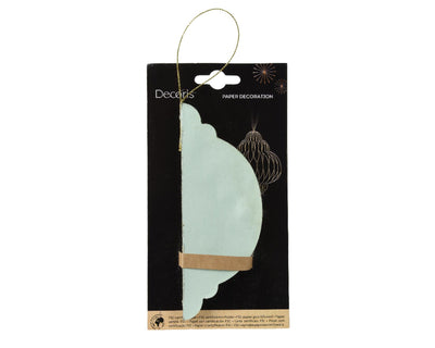 Decoris Weihnachtsanhänger Papierzwiebelform grün H15cm