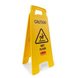 Warnschild Rubbermaid Vorsicht vor nassem Boden 611200 gelb