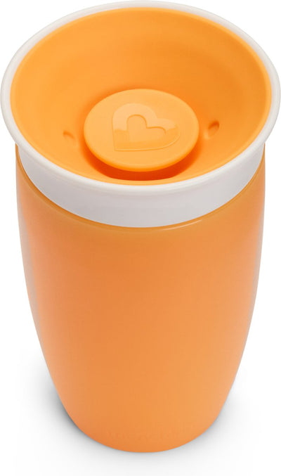 Munchkin Miracle Anti-Leck 360° Trinkbecher – Trinkbecher – Übungsbecher für Baby und Kind – 296 ml – Orange