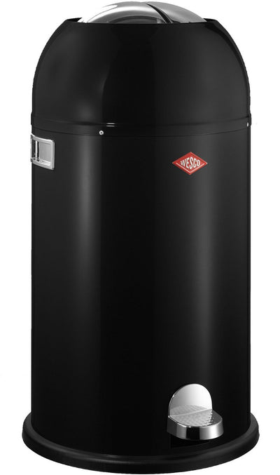 Wesco Kickmaster Abfallbehälter | Treteimer | 33 Liter | Metall - schwarz | Abfallbehälter - hergestellt in Deutschland