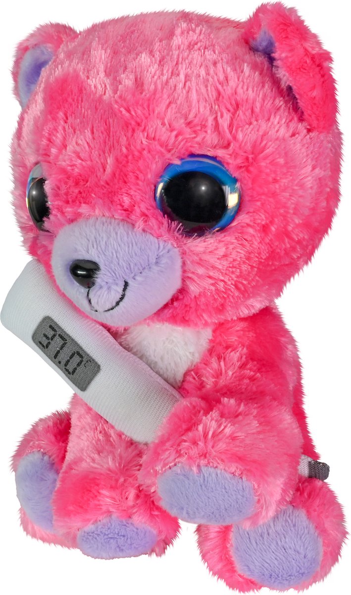Lumo Stars Lumo Gute Besserung, rosa Bär mit Thermometer – klassisch – 15 cm