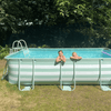 Essenz | Grüne weiße Design Swimmingpool 400x200x100 cm inkl. Zubehör